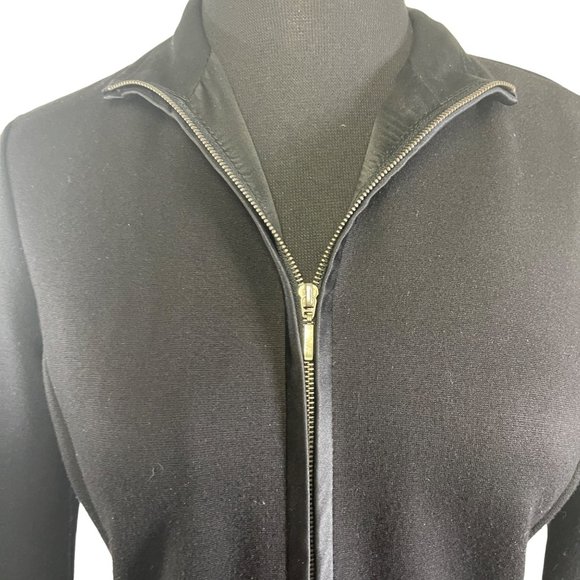 Renfrew Size 2 Black Jacket with Satin Trim on Sleeves and Pockets - Picture 2 of 6